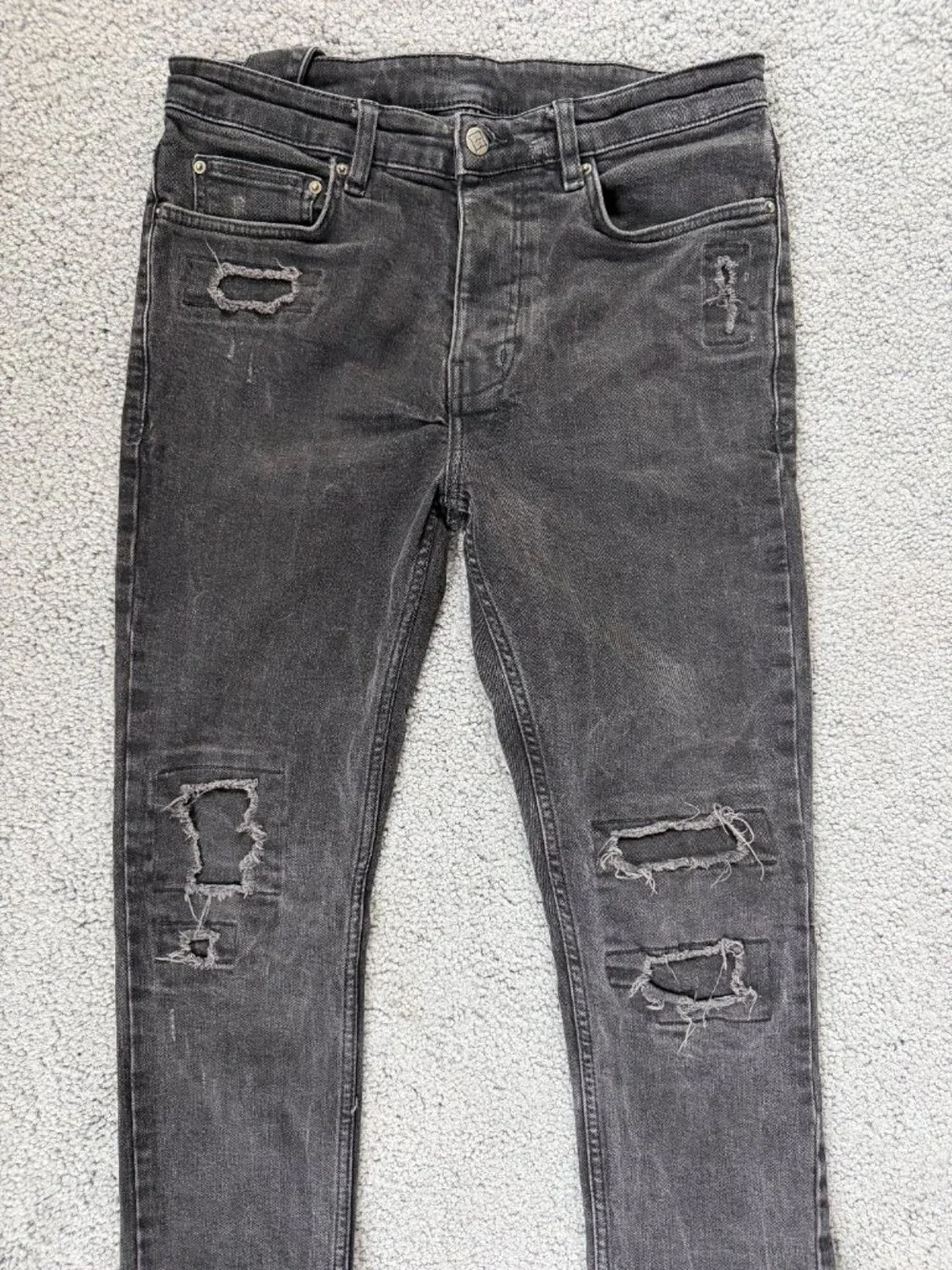 Ksubi Chitch Boneyard Black Slim Fit Distressed Jeans - Men's Size 31 - VGUC